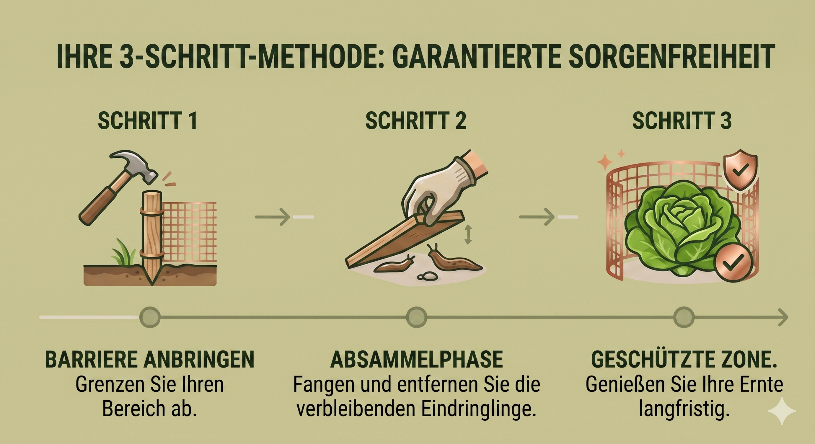 Anbringen des Schneckennetzes