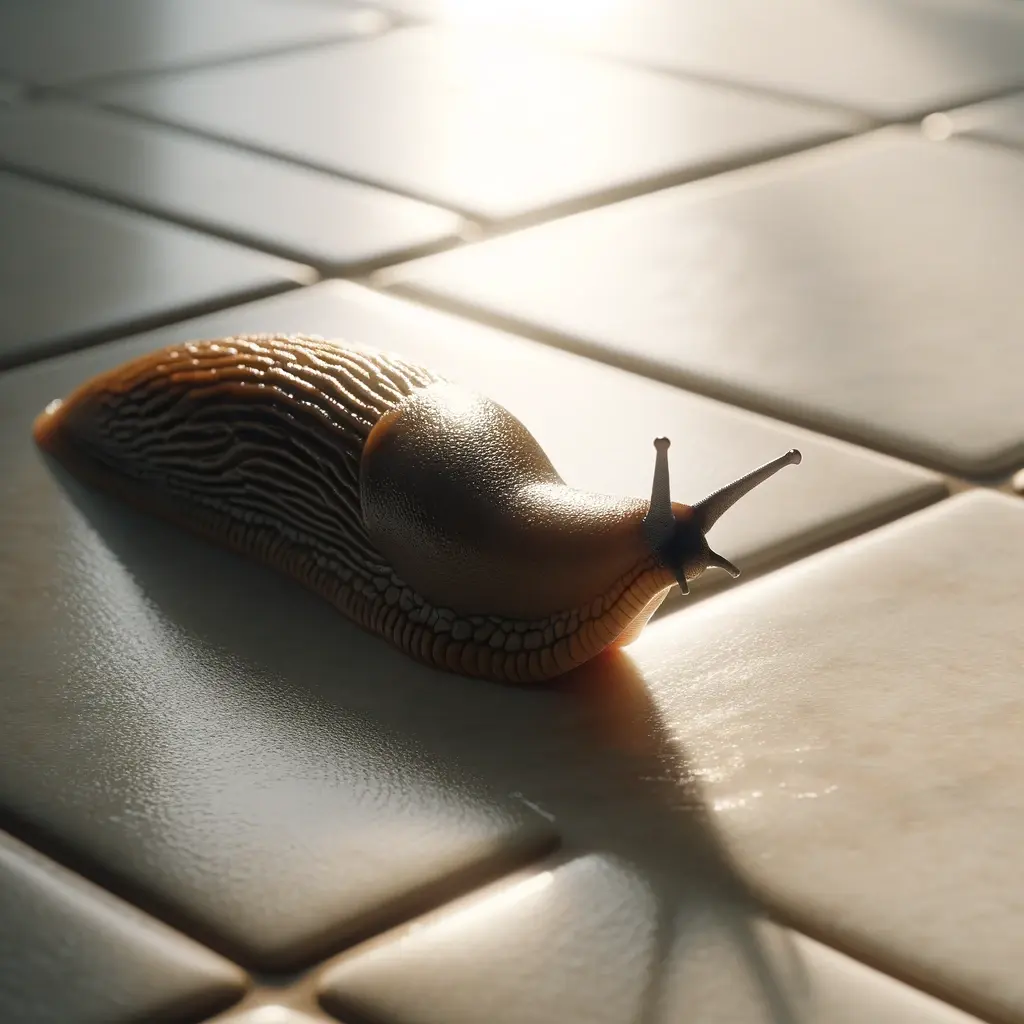 eine Nacktschnecke im Inneren eines Hauses